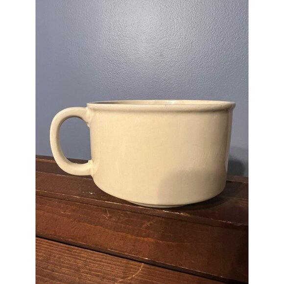 SOUP Beige Stoneware Mug Made In Japan‎ MCM Retro Kitchsy Veggies Dinnerware - Picture 4 of 9